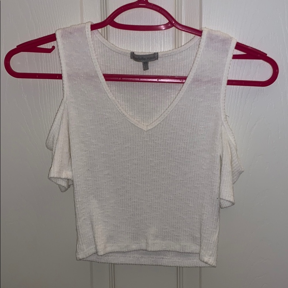 White Cropped Tank Charlotte Russe